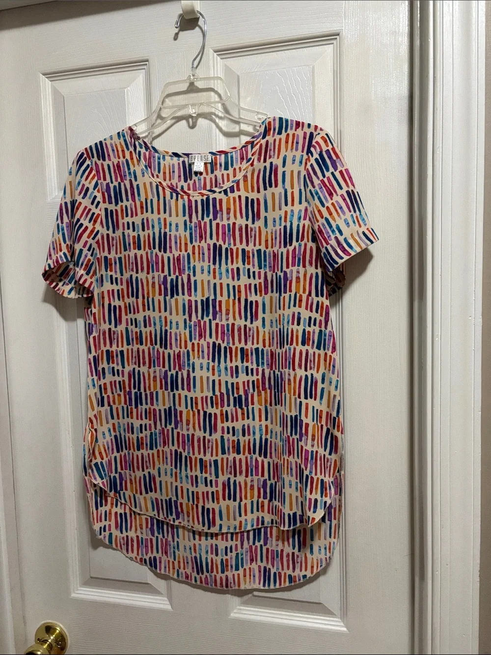 Spense Multicolor Brushstroke Short-Sleeve Tee